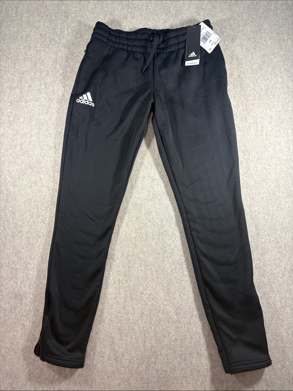 adidas NWT Womenโs Stadium Tapered Track Pants in Black size XS